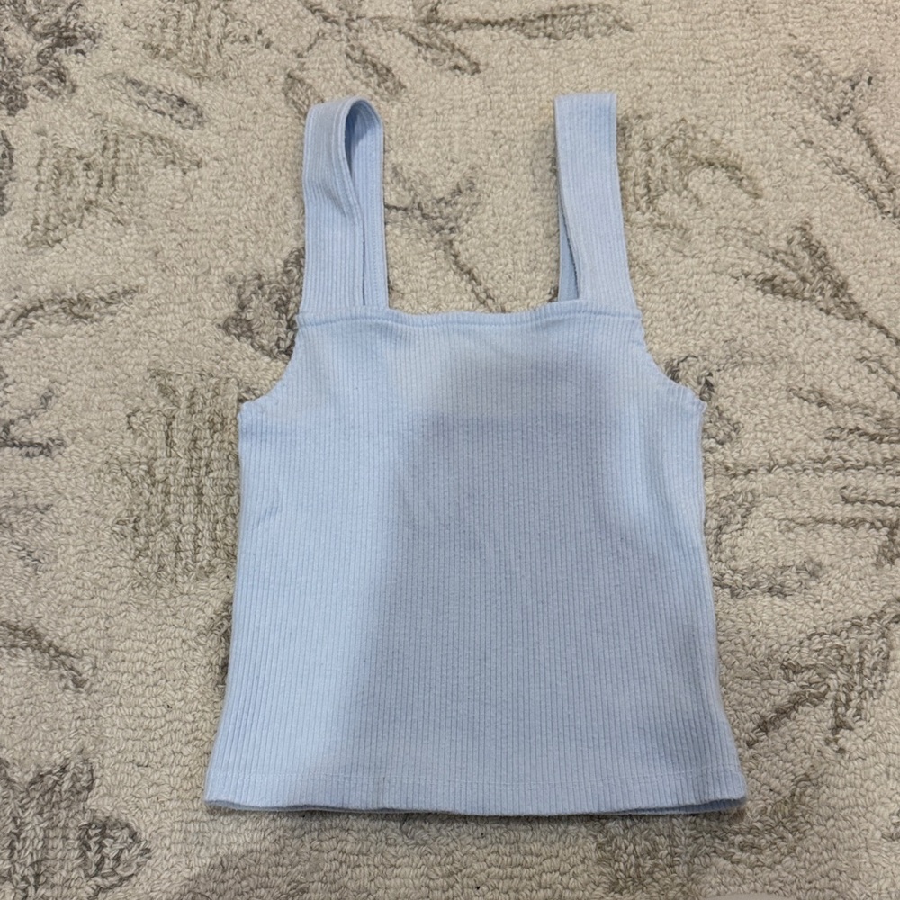 American Eagle Outfitters Sky Blue Ribbed Camisole